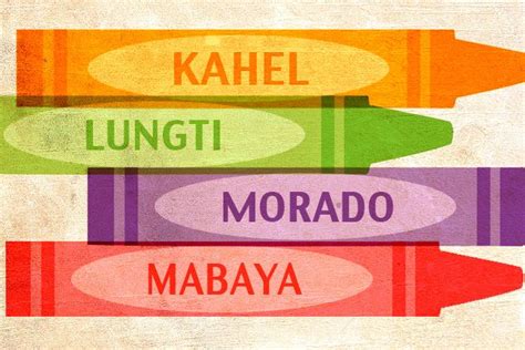 asul pula|16 Colors And Their Beautiful Names In The Philippine Language.